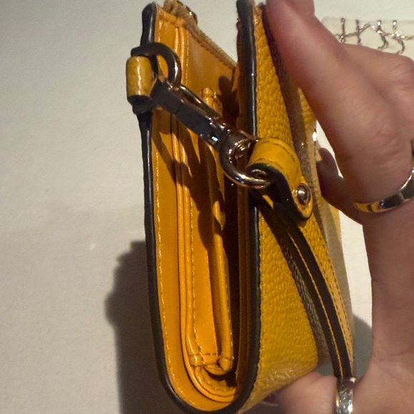 Michael Kors Mustard Leather Wristlet - Picture 2 of 9